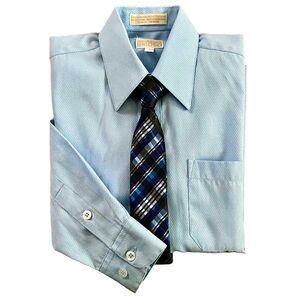 Boy's dress shirt & clip-on necktie set / Size 7